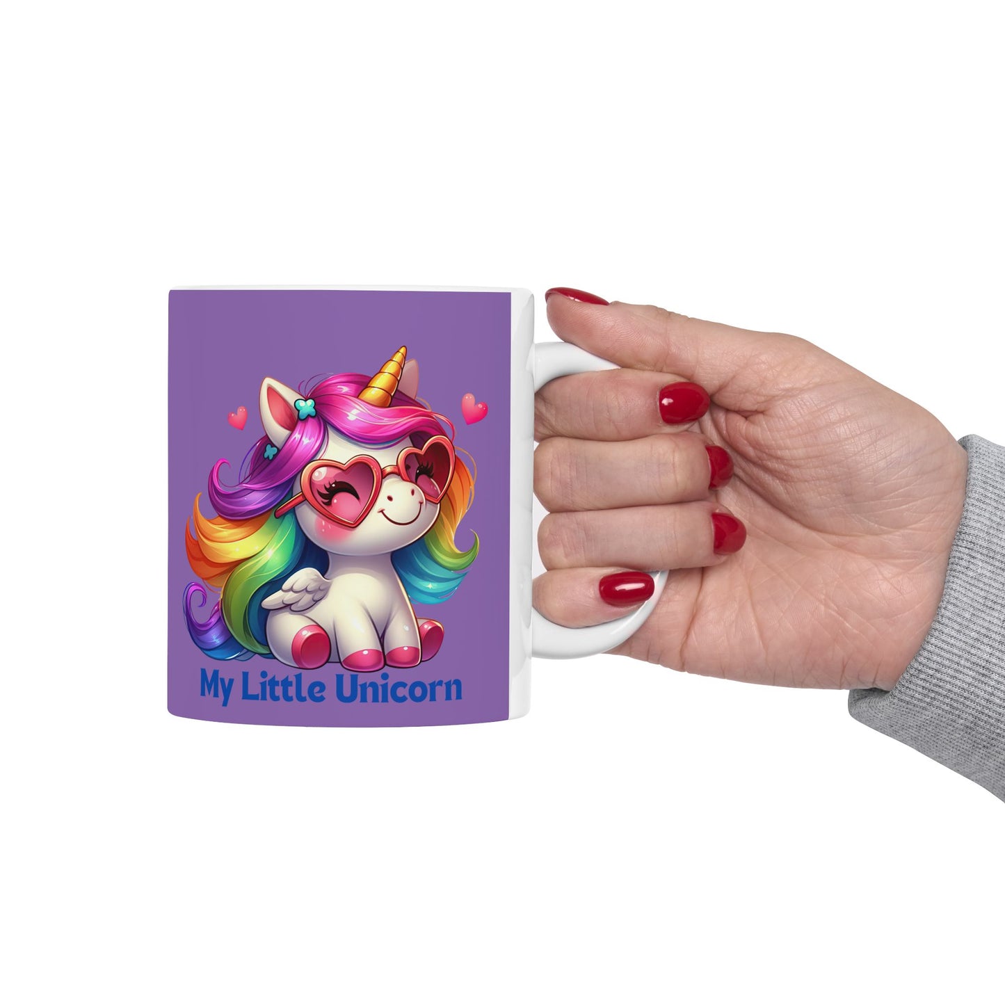 My Little Unicorn Rainbow Mug 11-15 Ounces Light Purple