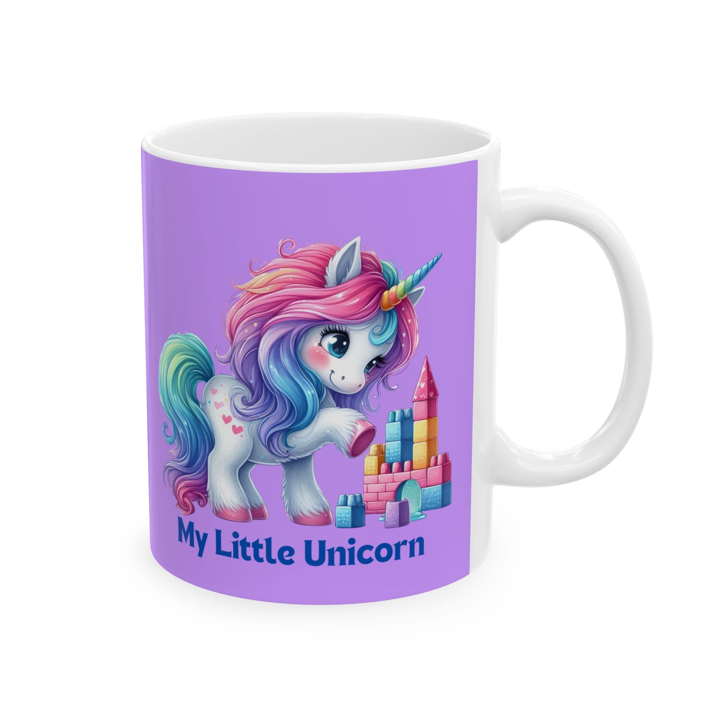 My Little Unicorn Castle Mug 11-15 Ounces Purple