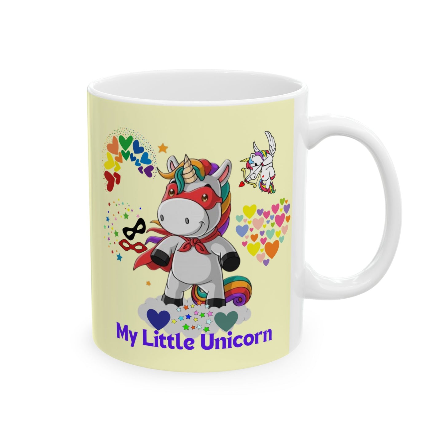 My Little Unicorn Couple Mug 11-15 Ounces Yellow