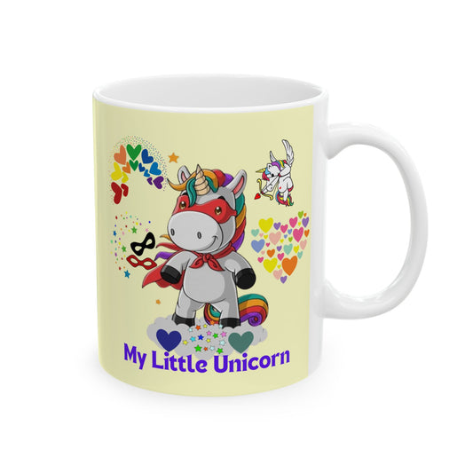 My Little Unicorn Couple Mug 11-15 Ounces Yellow