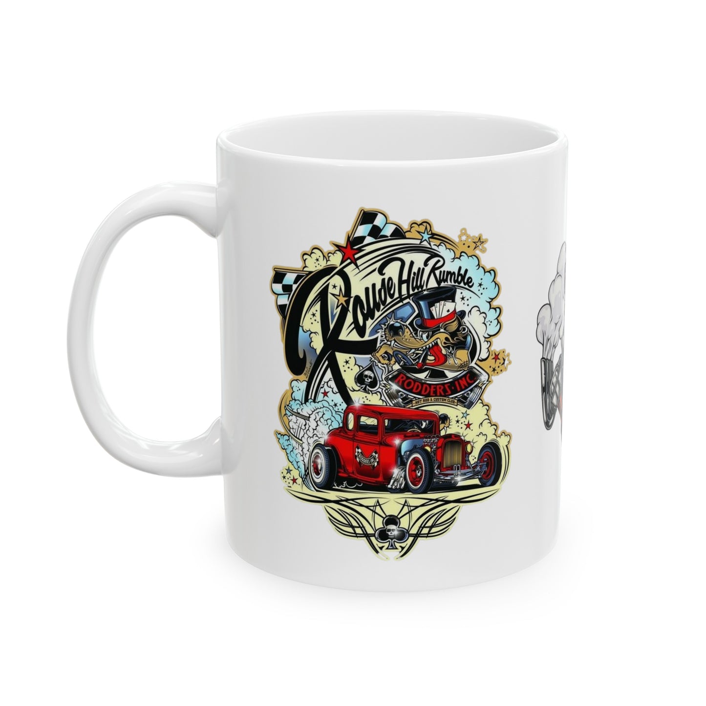 Roadsters Engine Mug 11 Ounces White