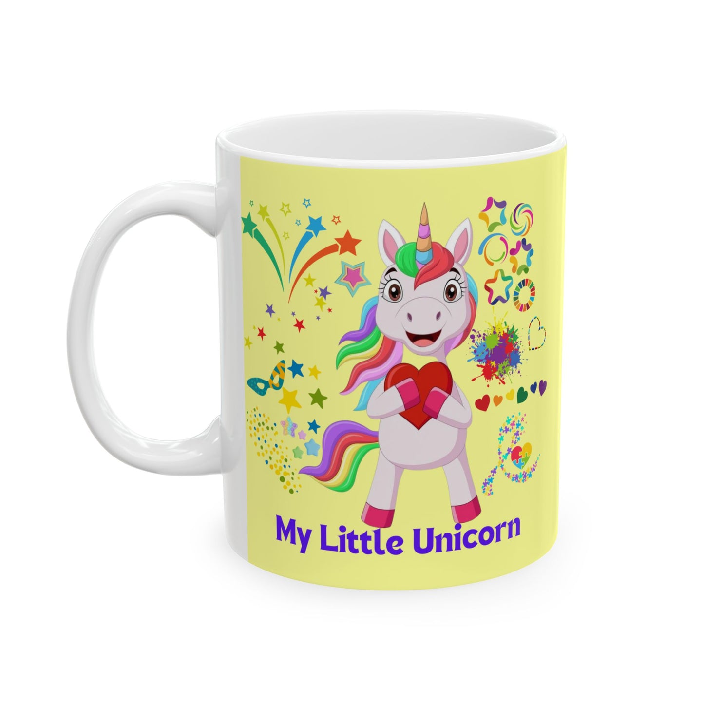 My Little Unicorn Couple Mug 11-15 Ounces Pink