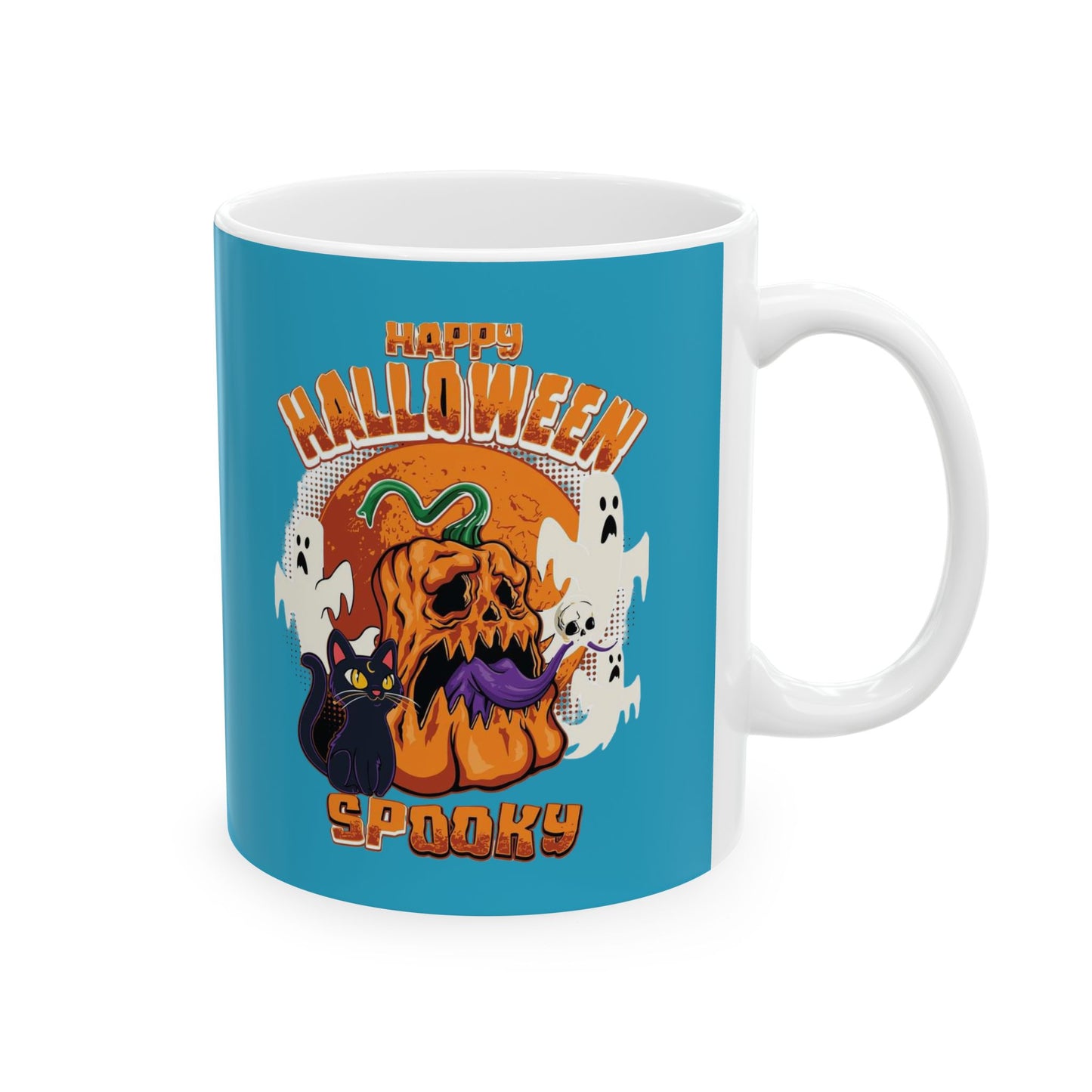 Happy Halloween Mug 11-15 Onces Torquoise