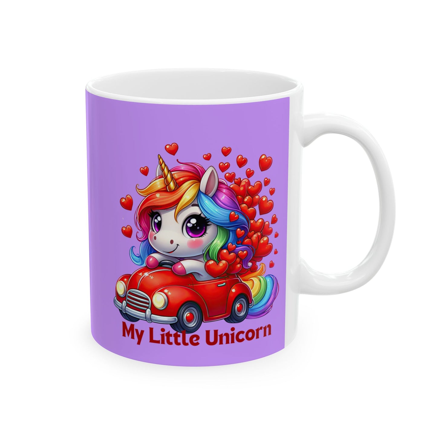 My Little Unicorn Red Car Mug 11-15 Ounces Purple