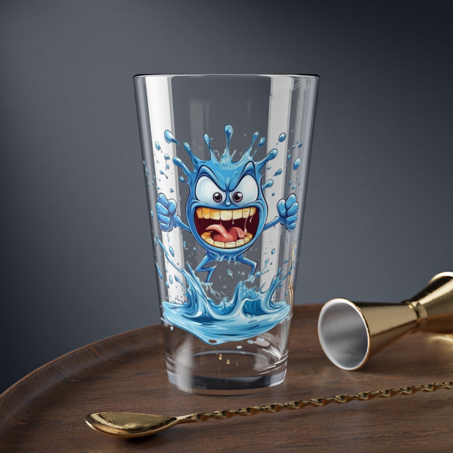 Angry Water Mixing Glass 16 Ounces White