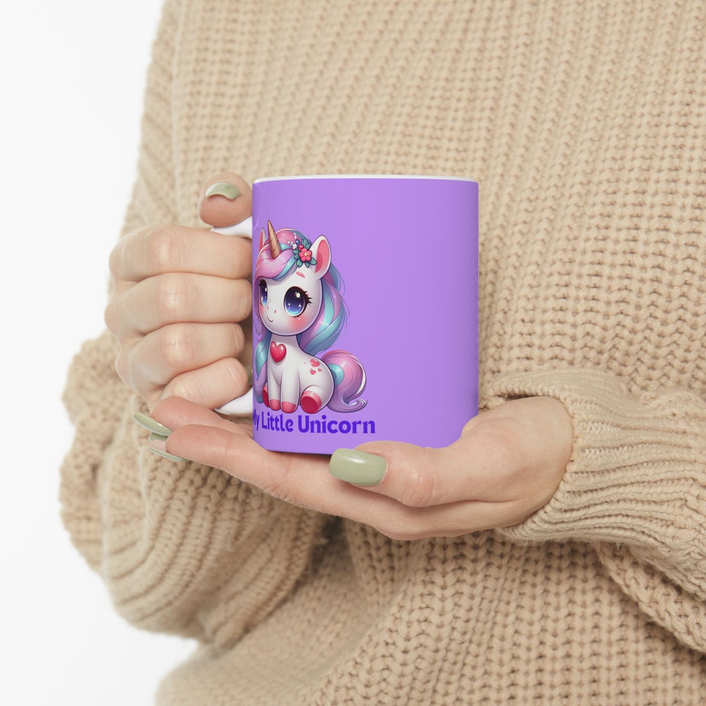 My Little Unicorn Heart Mug 11-15 Ounces Purple
