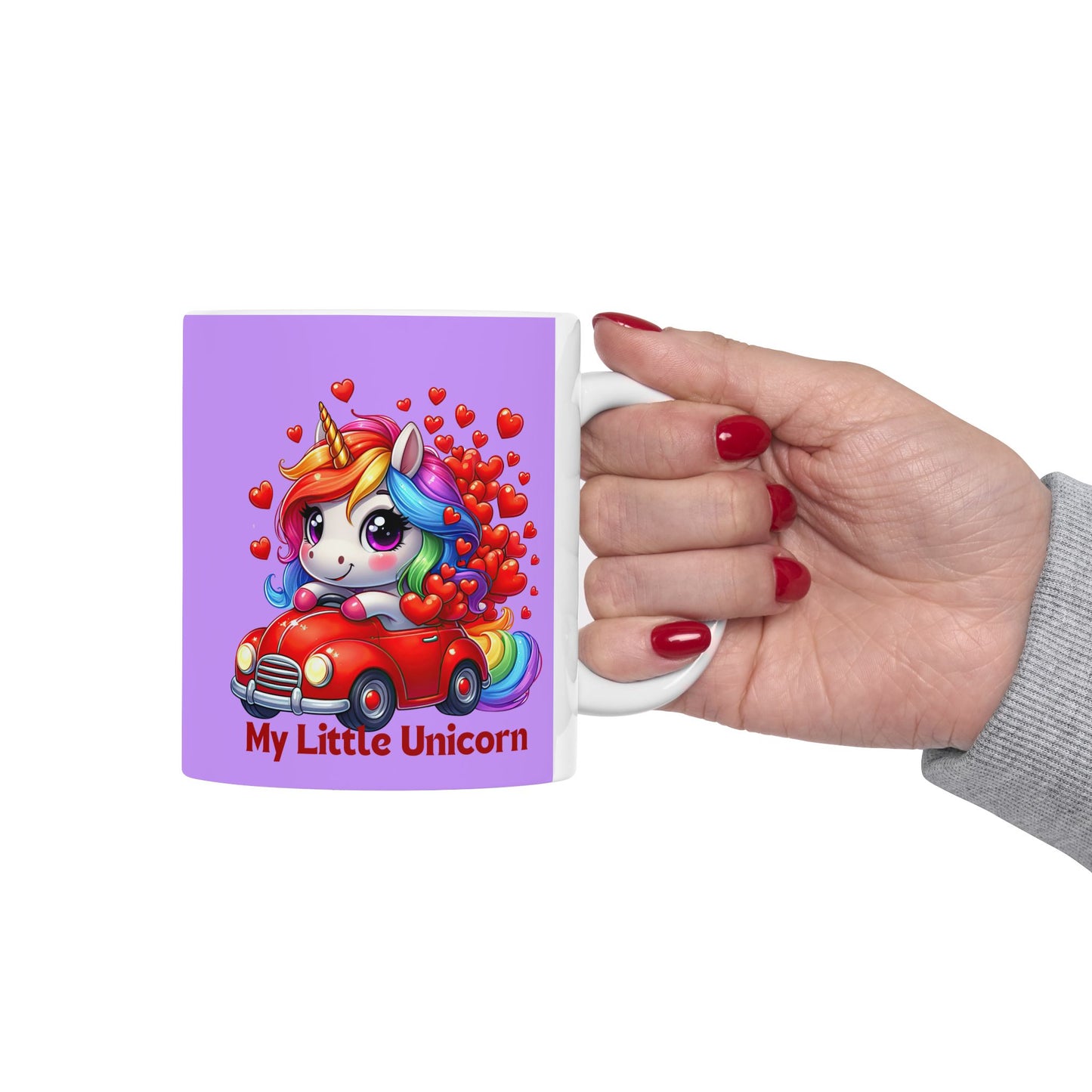 My Little Unicorn Red Car Mug 11-15 Ounces Purple