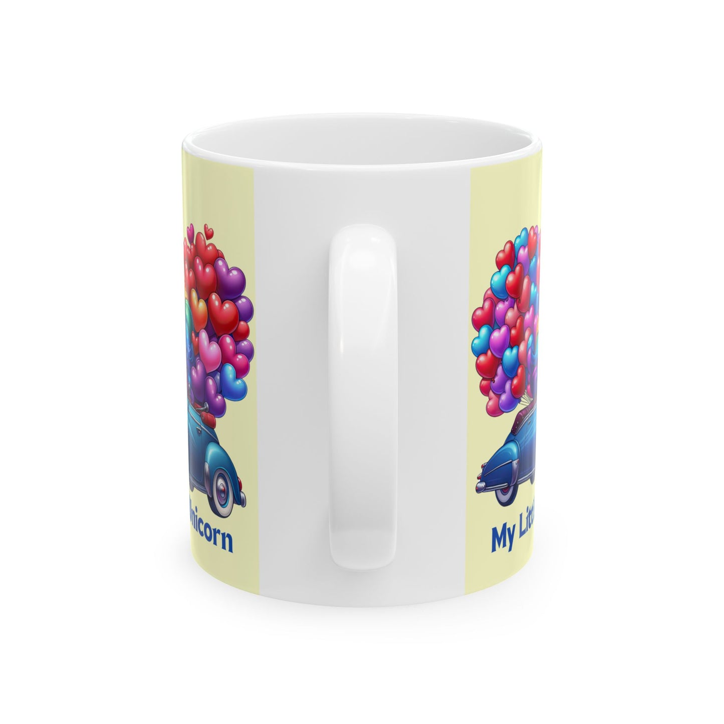 My Little Unicorn Blue Car Mug 11-15 Ounces Yellow