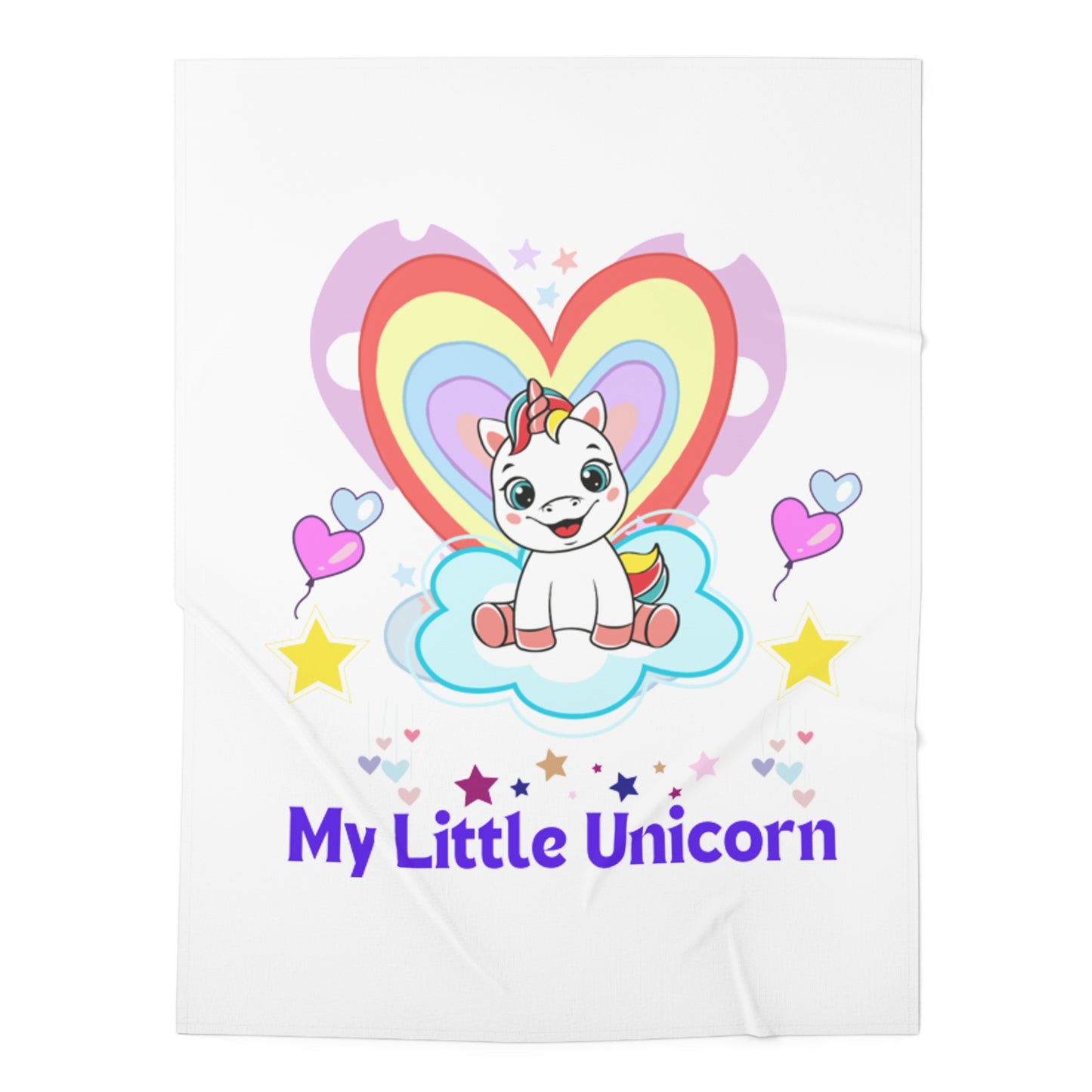 My Little Gold Star Unicorn Baby Swaddle Blanket