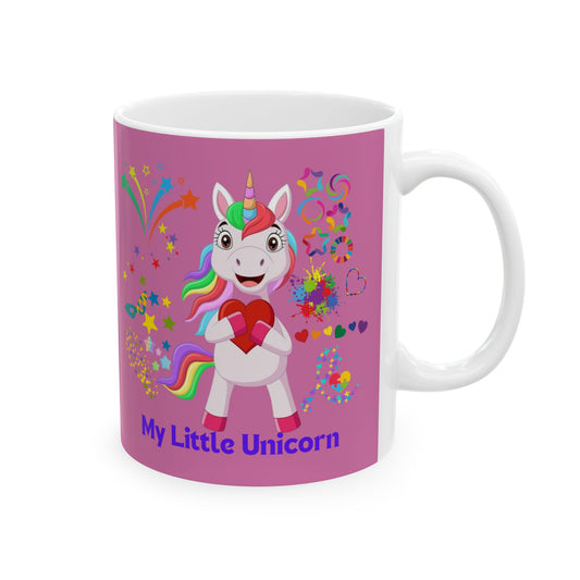 My Little Unicorn Couple Mug 11-15 Ounces Light Pink