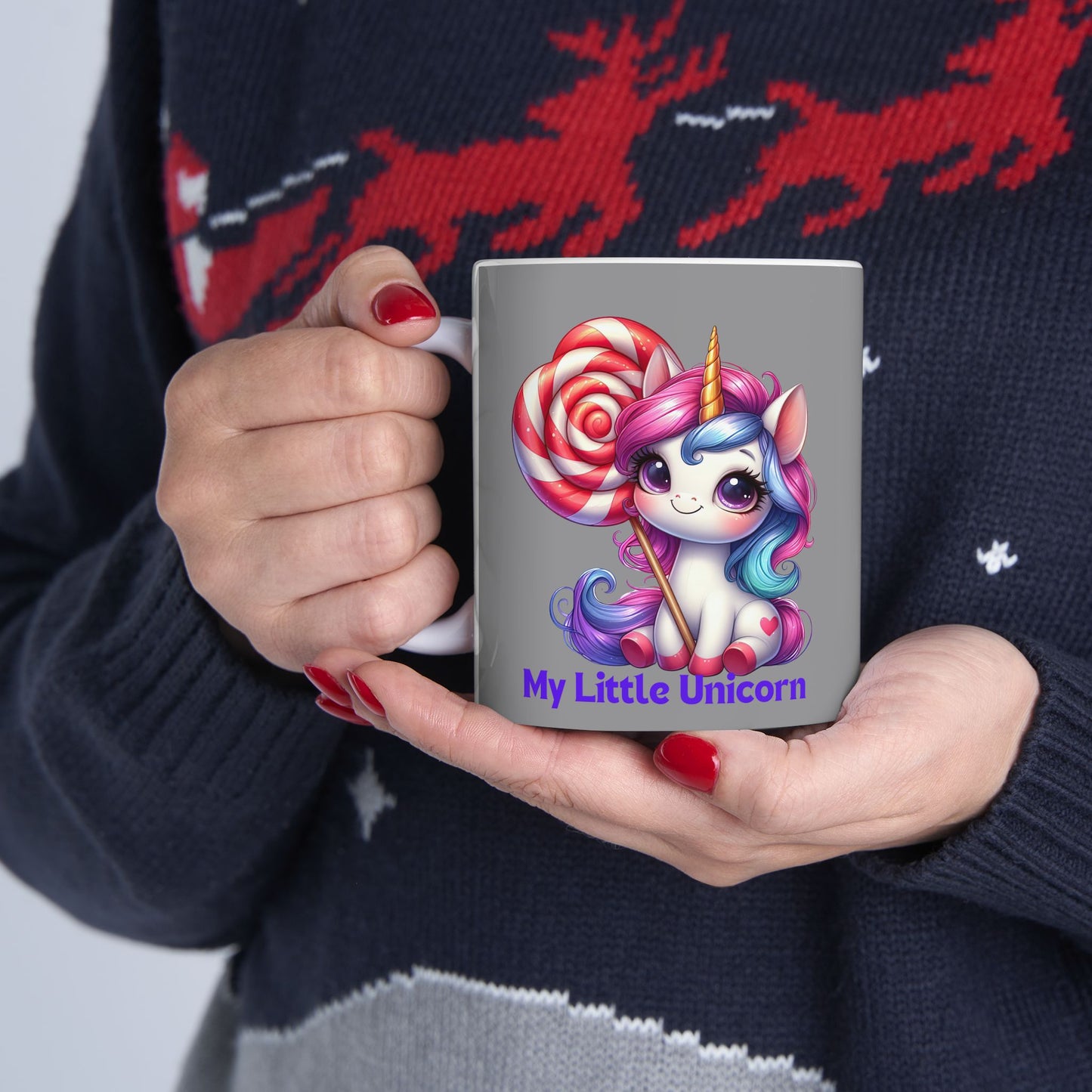 My Little Unicorn Sweet Mug 11-15 Ounces Grey