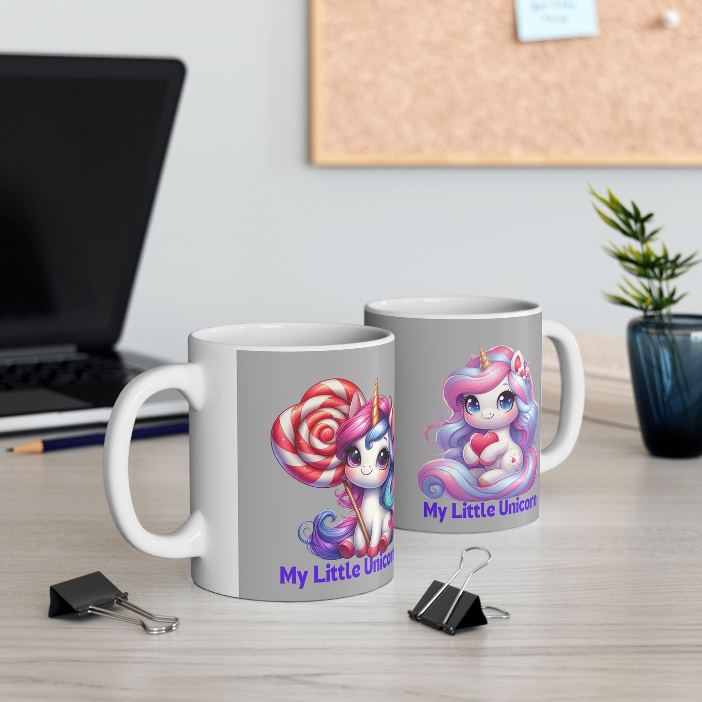 My Little Unicorn Sweet Mug 11-15 Ounces Light Grey