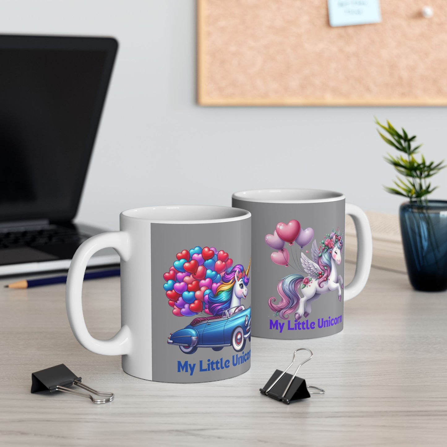 My Little Unicorn Horse Mug 11-15 Ounces Grey