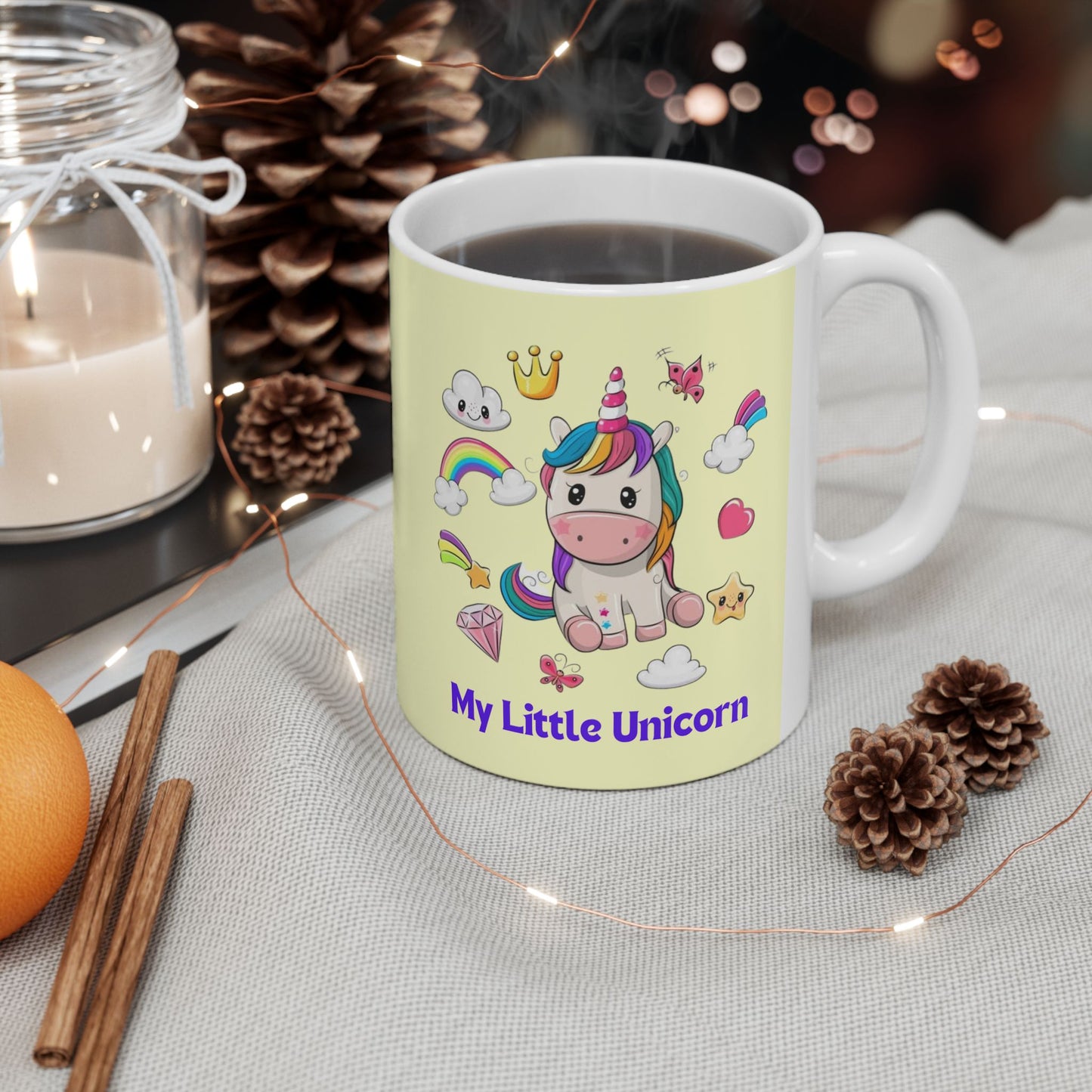 My Little Unicorn Fantasy Mug 11-15 Ounces Yellow