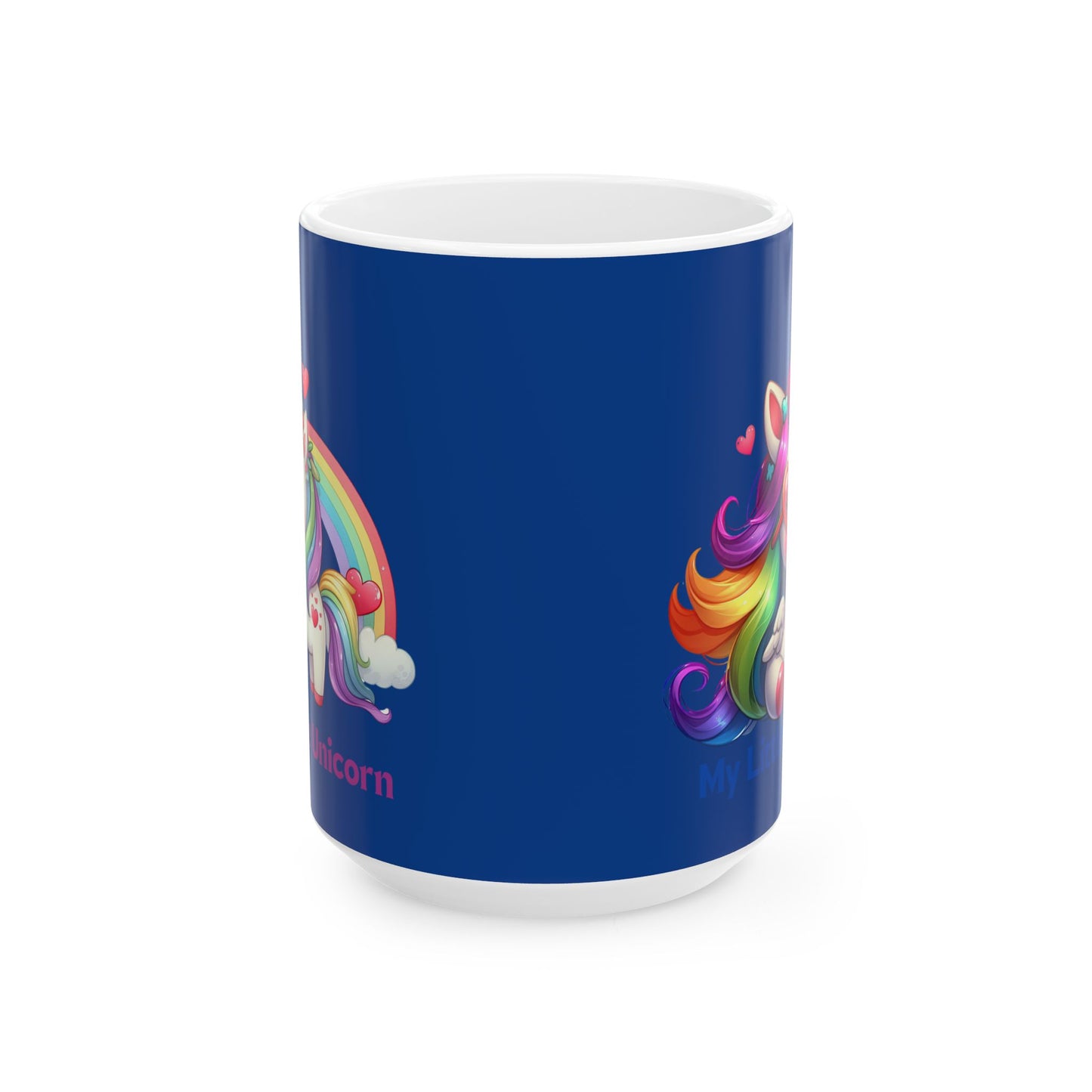 My Little Unicorn Rainbow Mug 11-15 Ounces Dark Blue
