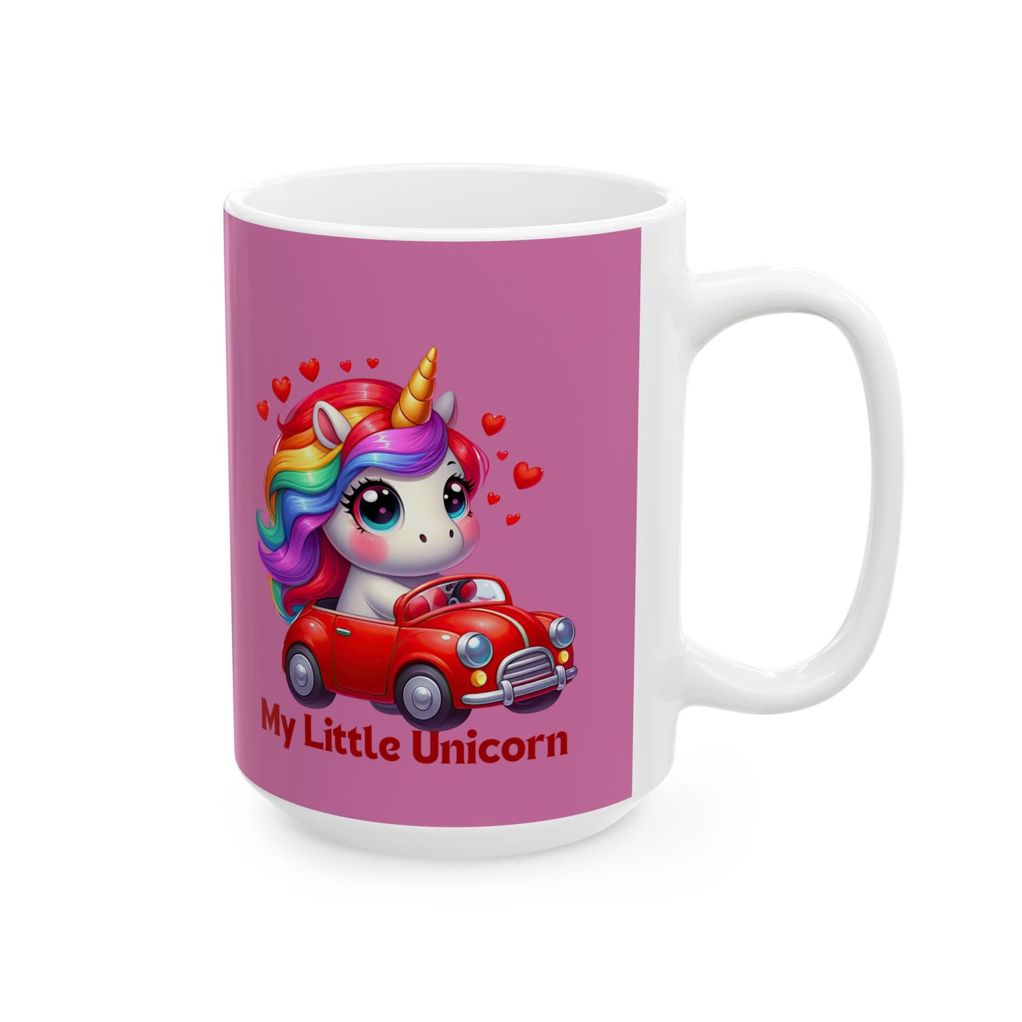 My Little Unicorn Castle Mug 11-15 Ounces Light Pink