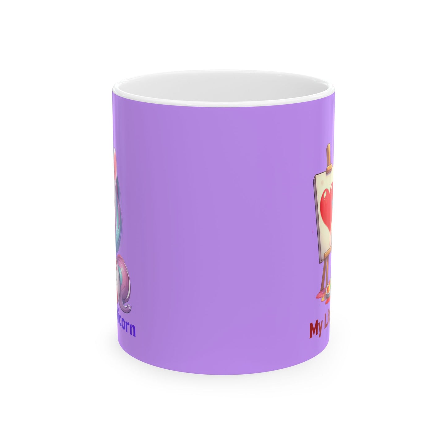 My Little Unicorn Heart Mug 11-15 Ounces Purple