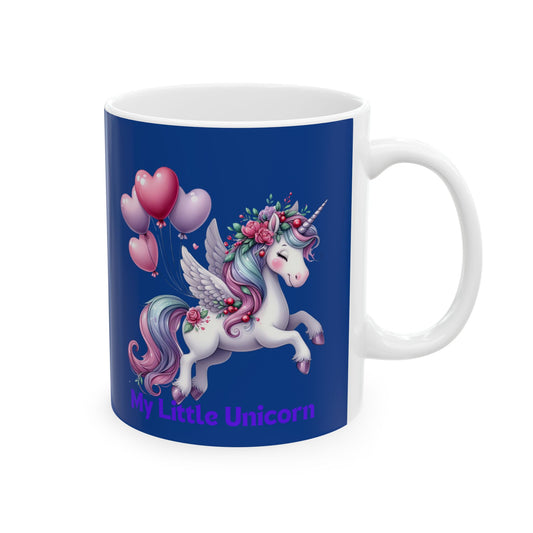My Little Unicorn Horse Mug 11-15 Ounces Dark Blue