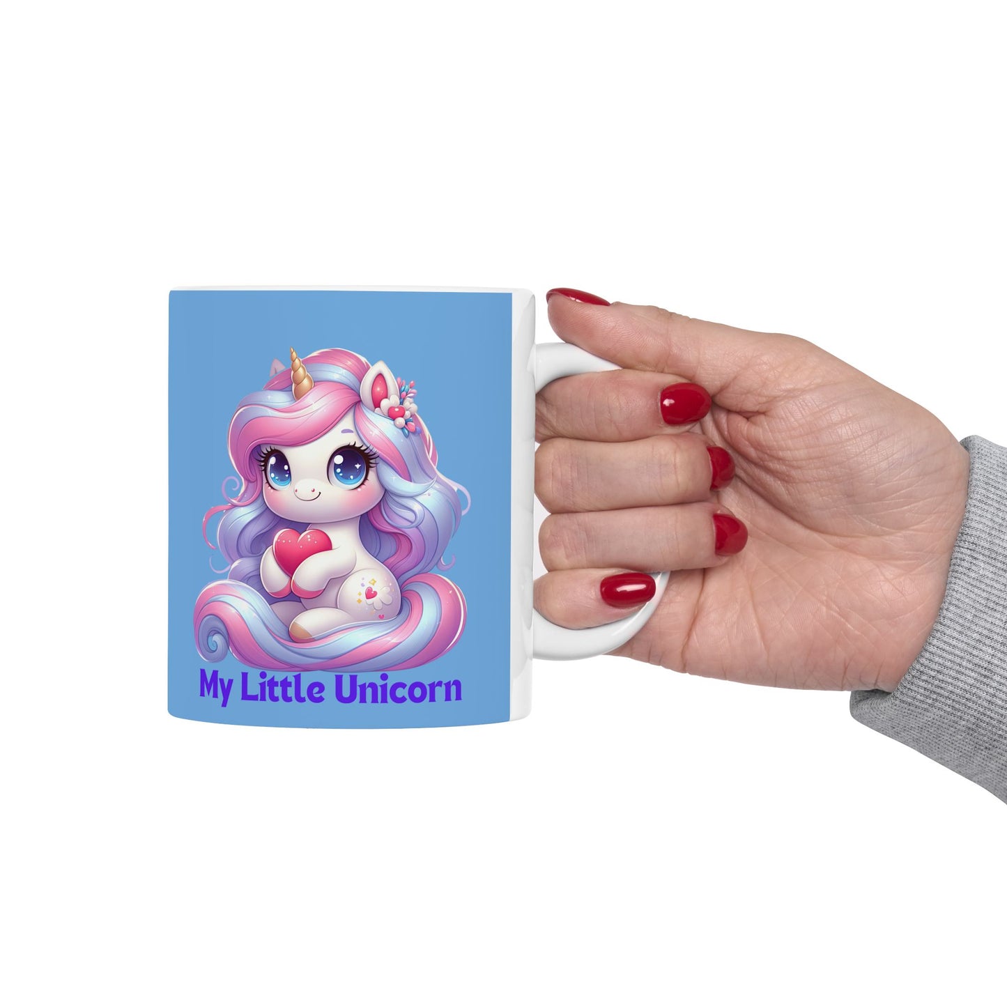 My Little Unicorn Sweet Mug 11-15 Ounces Light Blue