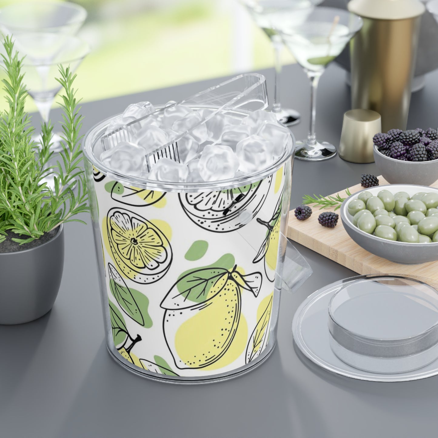 Ice Bucket with Tongs
