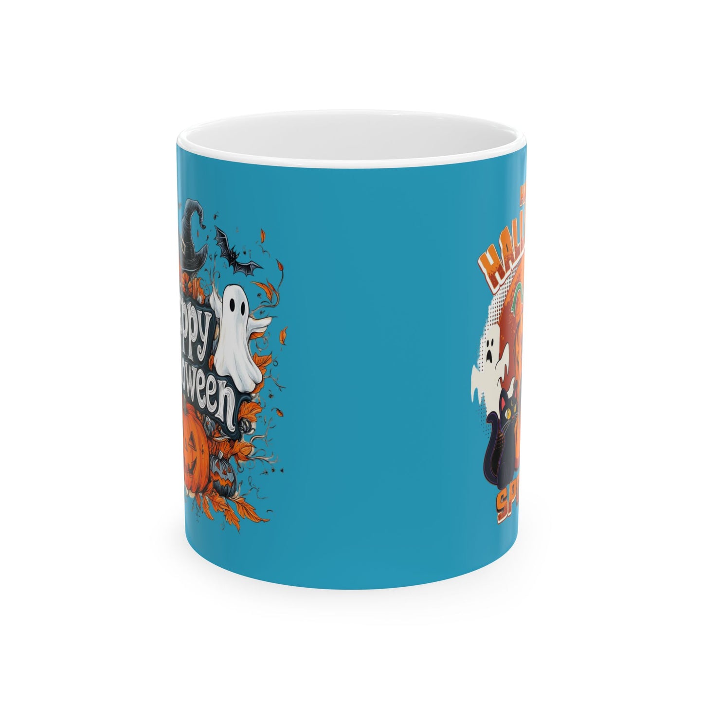 Happy Halloween Mug 11-15 Onces Torquoise