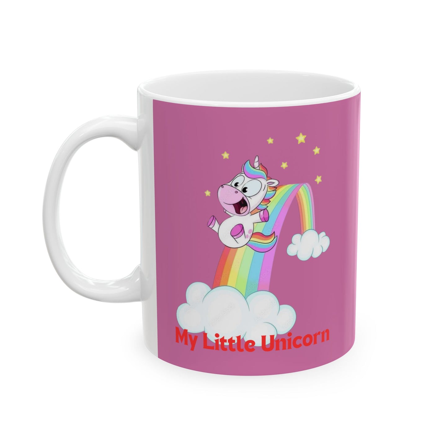 My Little Gold Star Unicorn Mug 11-15 Ounces Light Pink