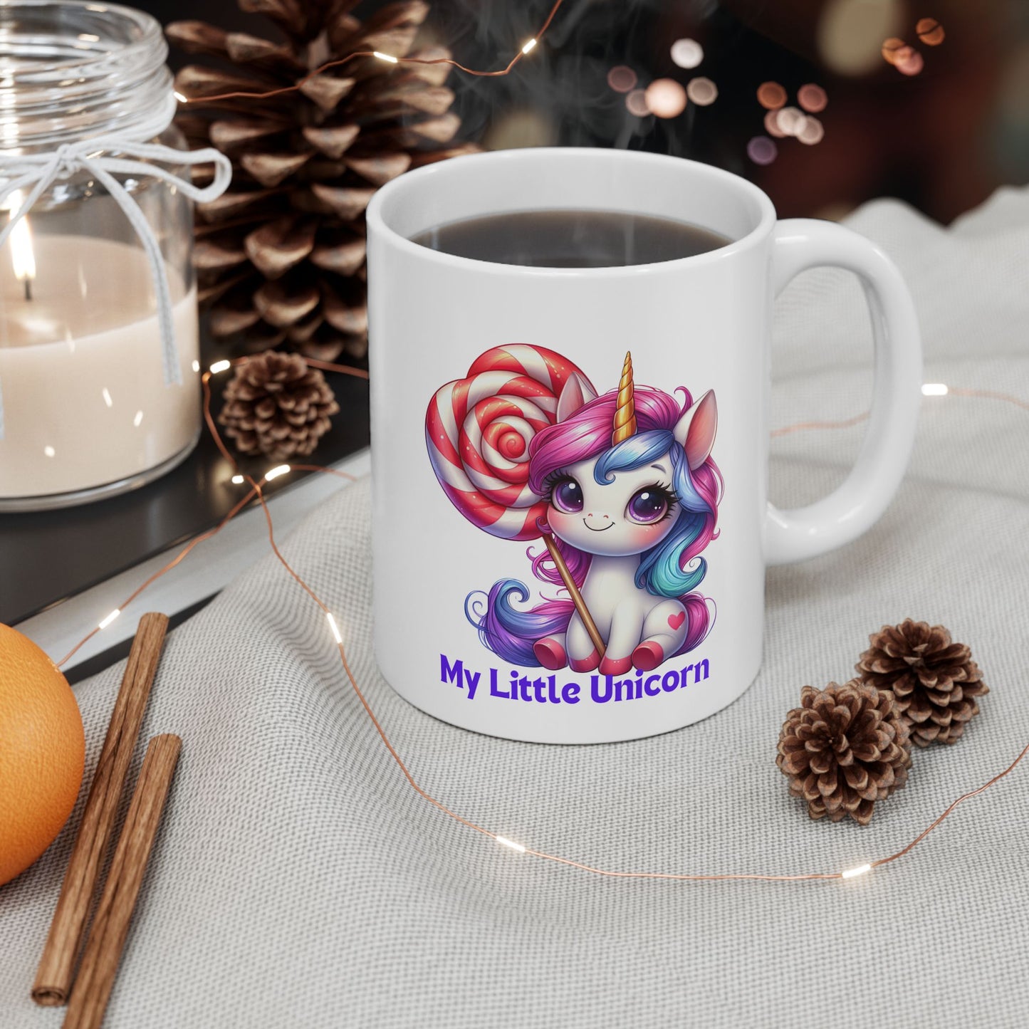 My Little Unicorn Candy Mug 11-15 Ounces White