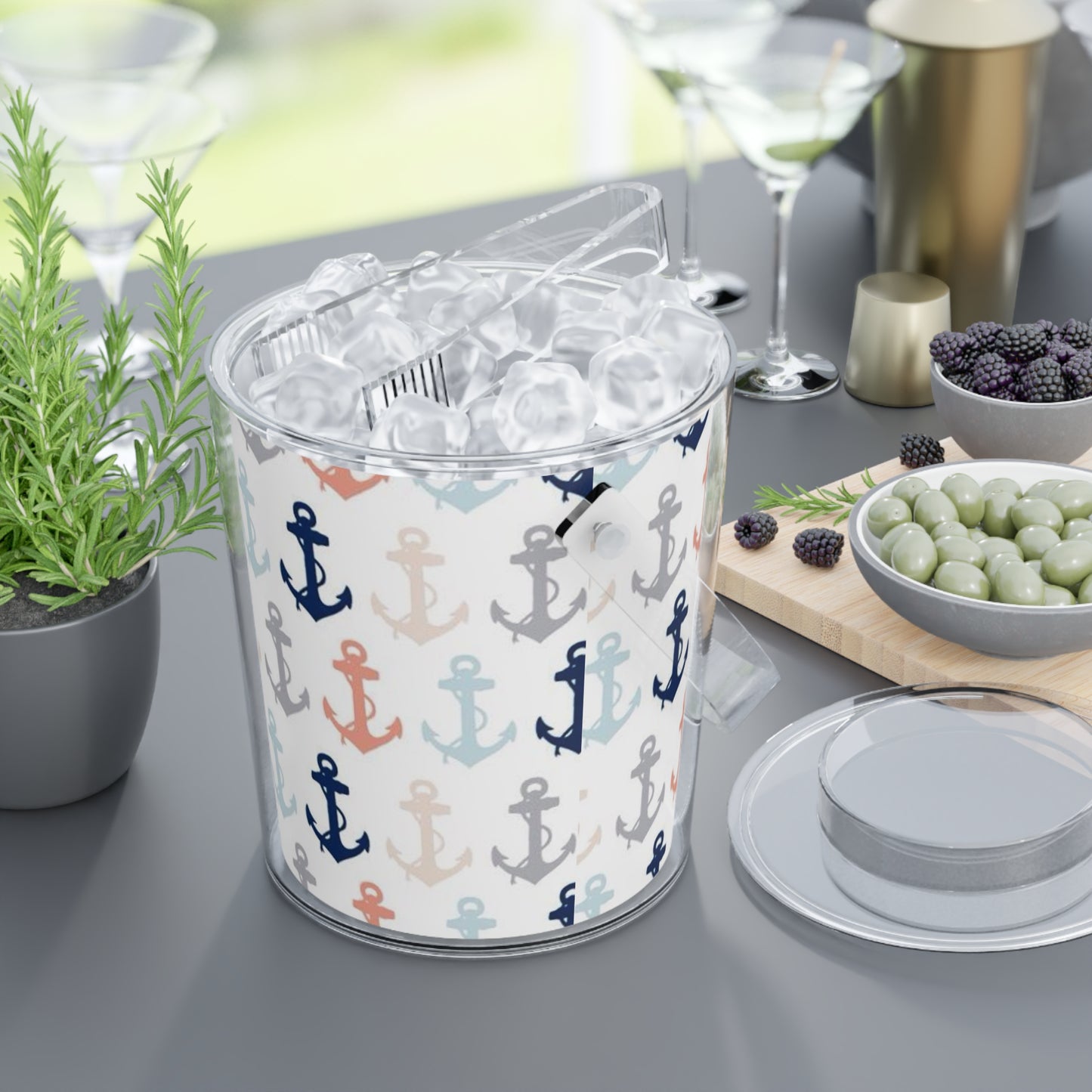 Ice Bucket with Tongs