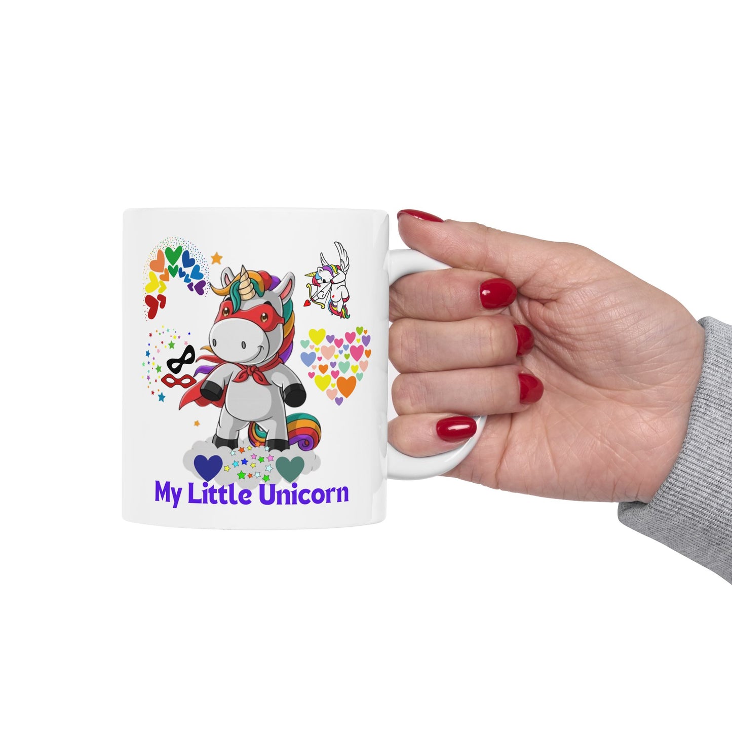 My Little Unicorn Couple Mug 11-15 Ounces White