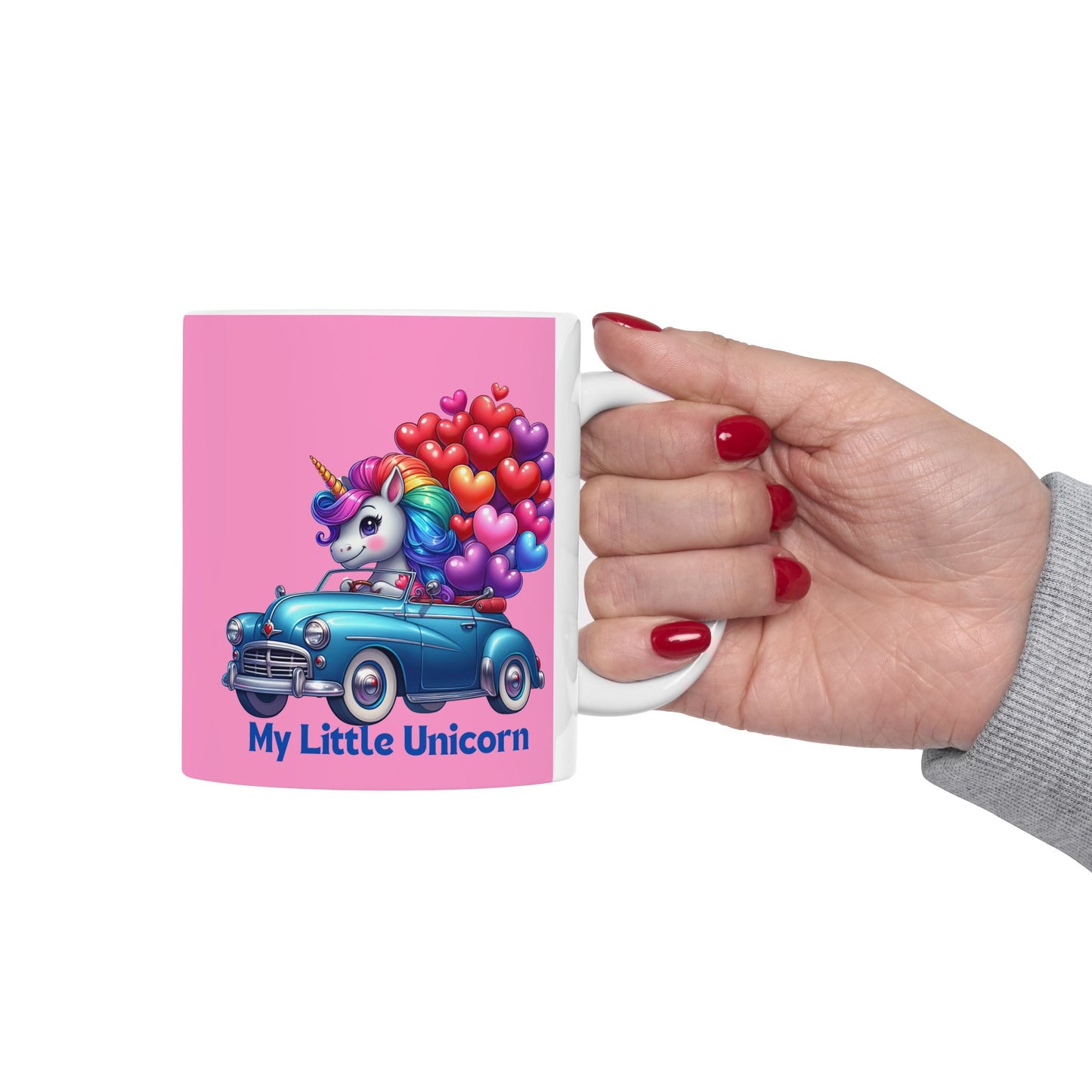 My Little Unicorn Blue Car Mug 11-15 Ounces Pink