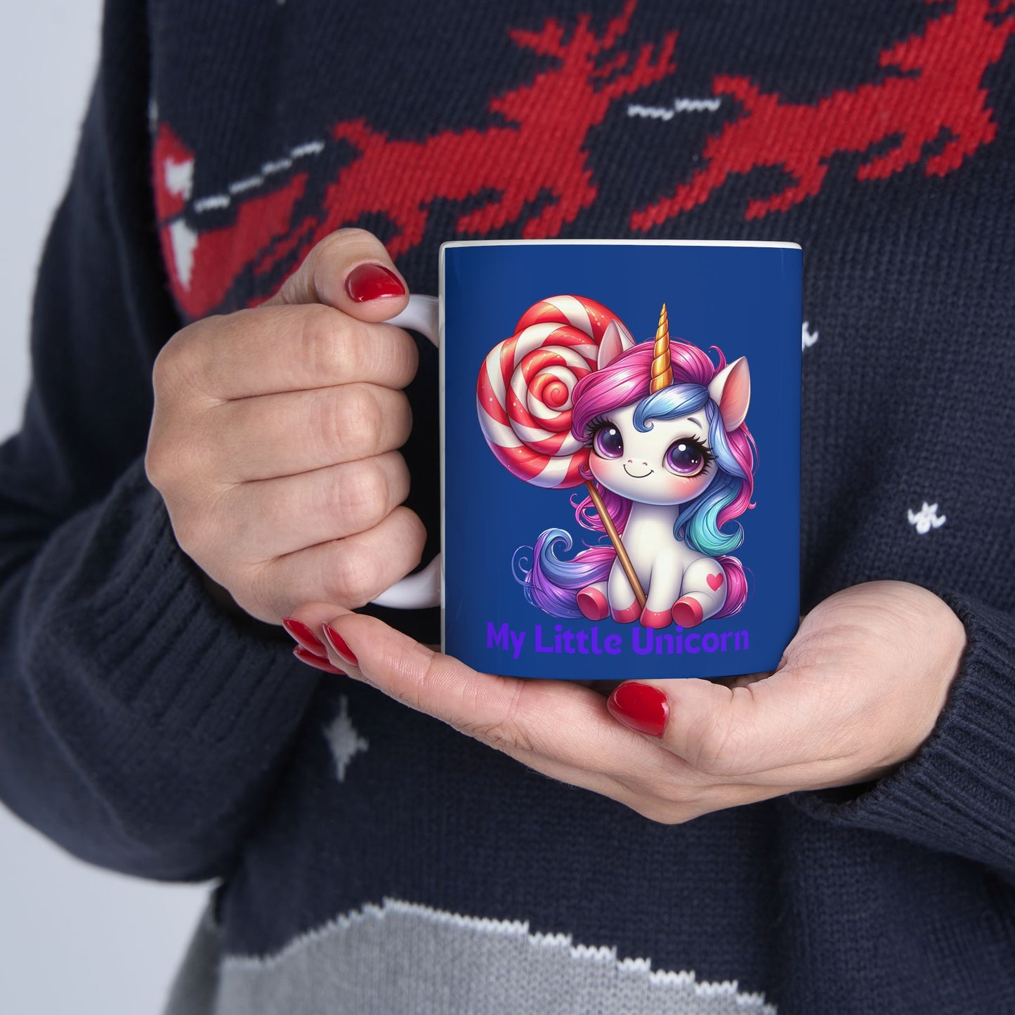 My Little Unicorn Sweet Mug 11-15 Ounces Dark Blue