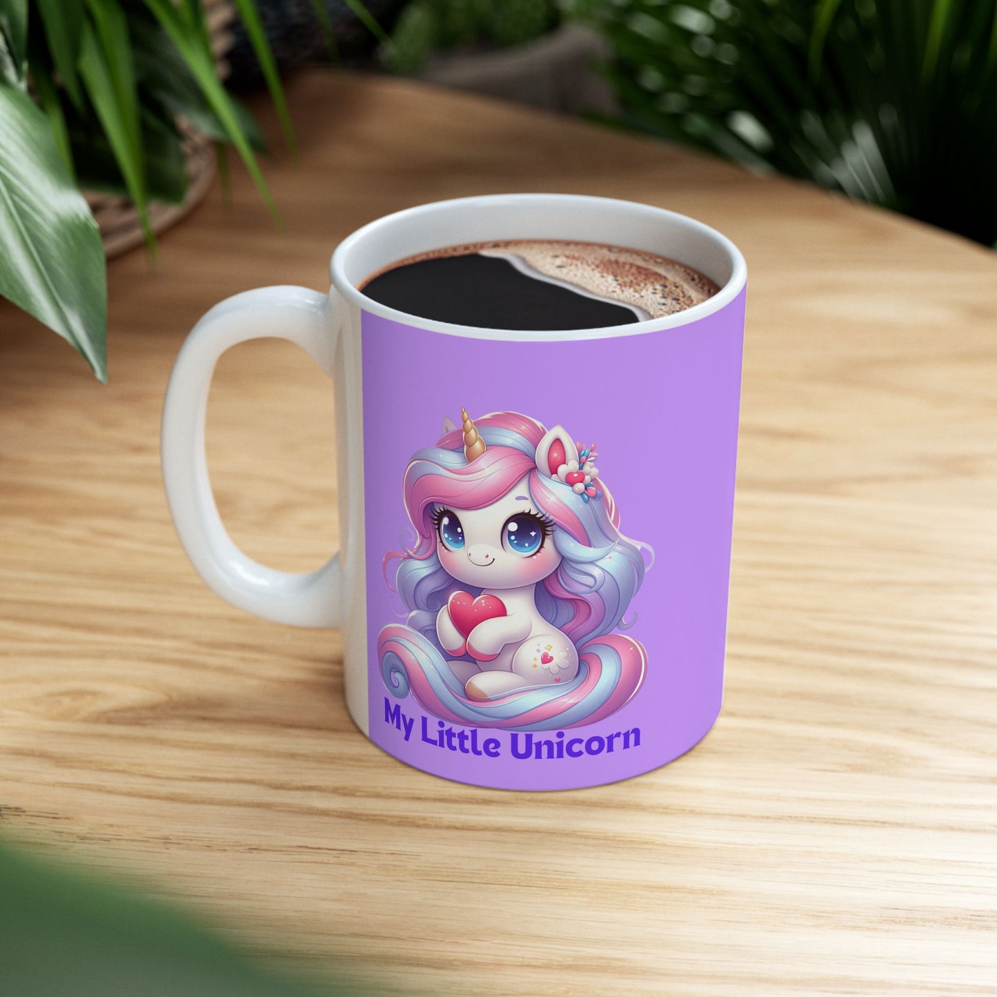 My Little Unicorn Horse Mug 11-15 Ounces Purple
