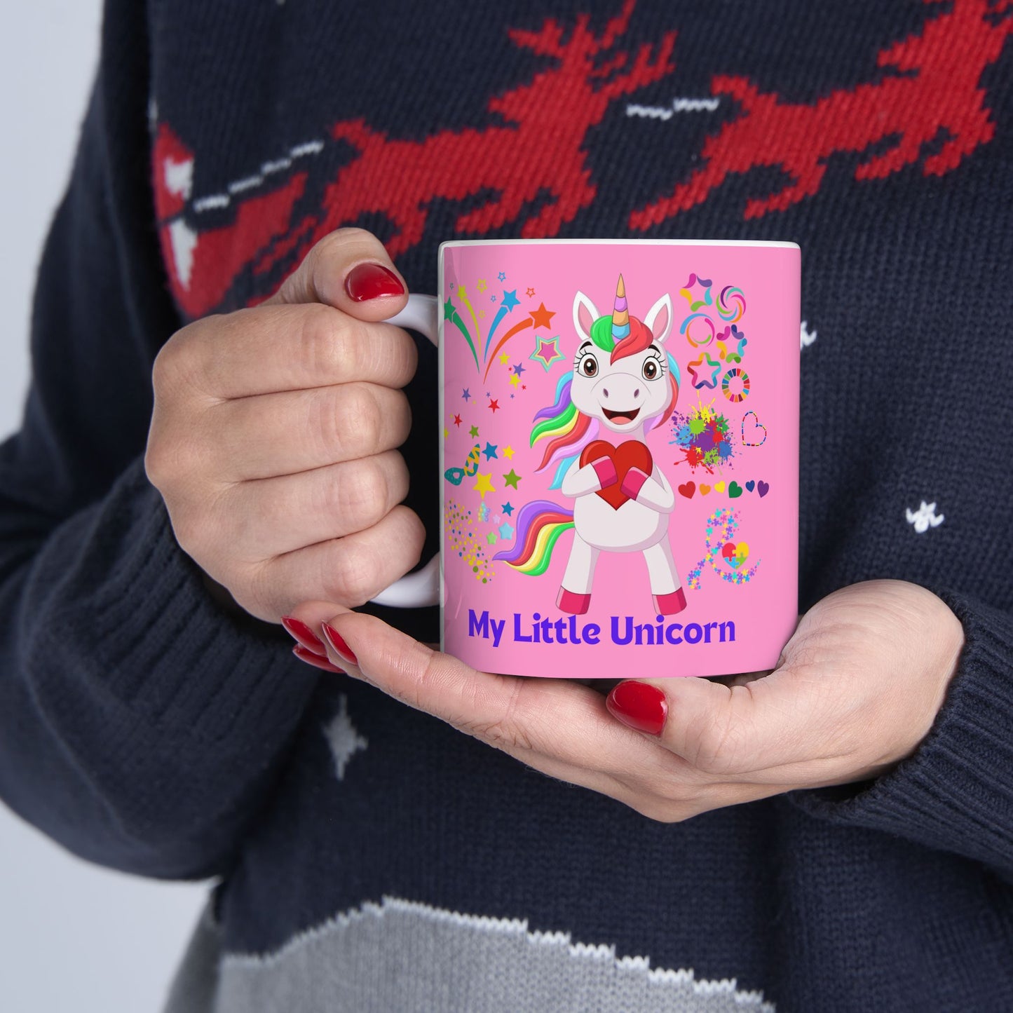 My Little Unicorn Couple Mug 11-15 Ounces Pink