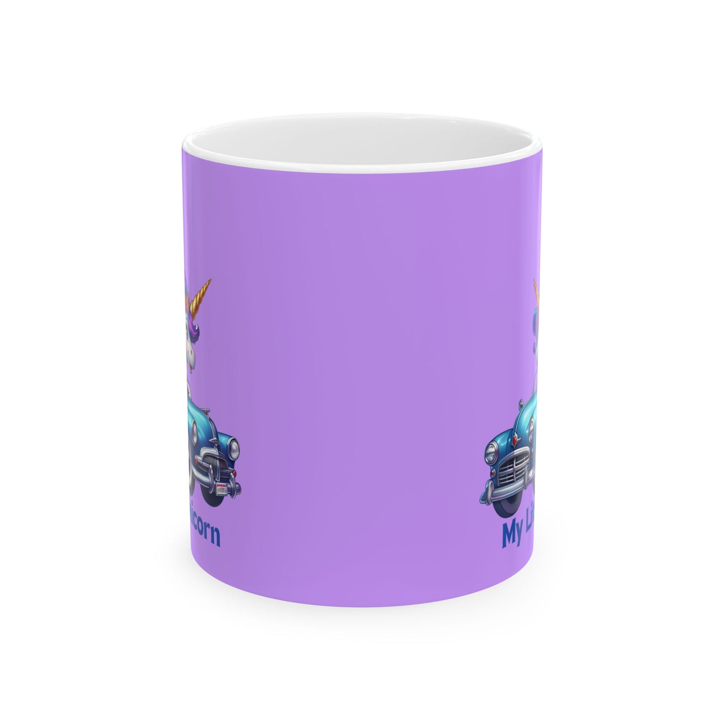 My Little Unicorn Blue Car Mug 11-15 Ounces Purple