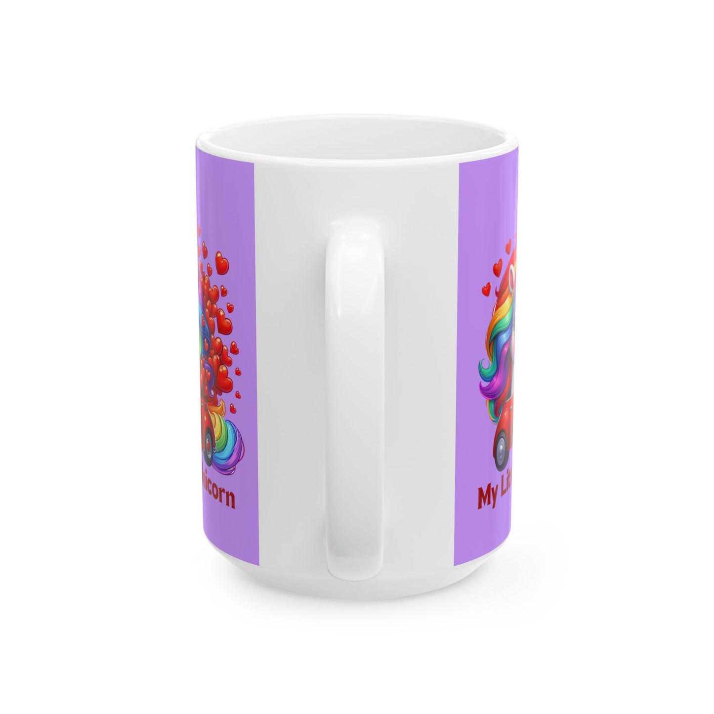 My Little Unicorn Red Car Mug 11-15 Ounces Purple
