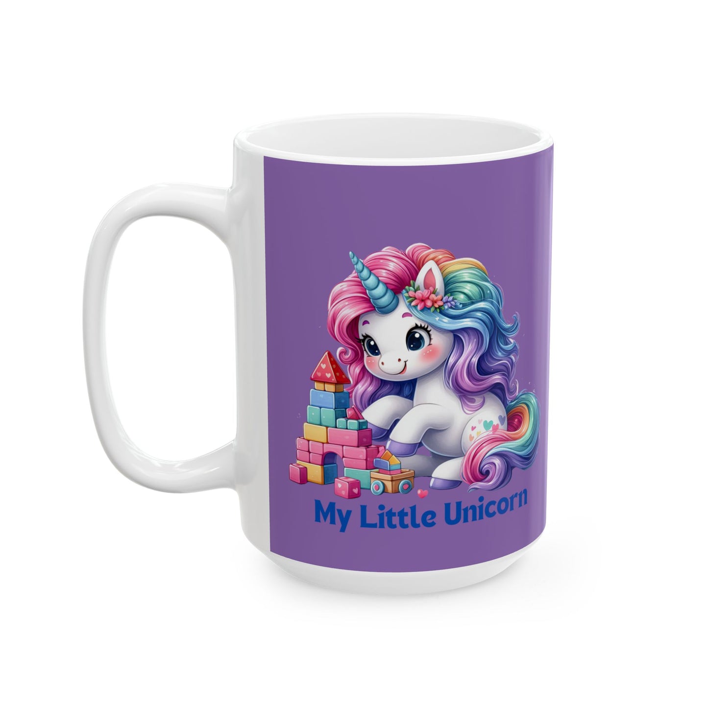 My Little Unicorn Castle Mug 11-15 Ounces Light Purple
