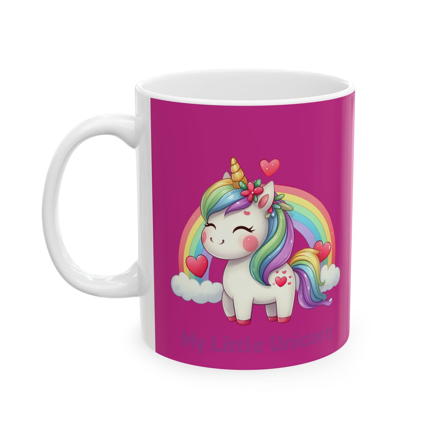 My Little Unicorn Rainbow Mug 11-15 Ounces Pink