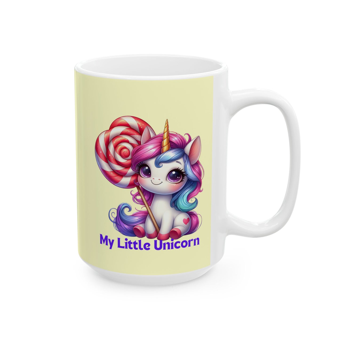 My Little Unicorn Candy Mug 11-15 Ounces Yellow