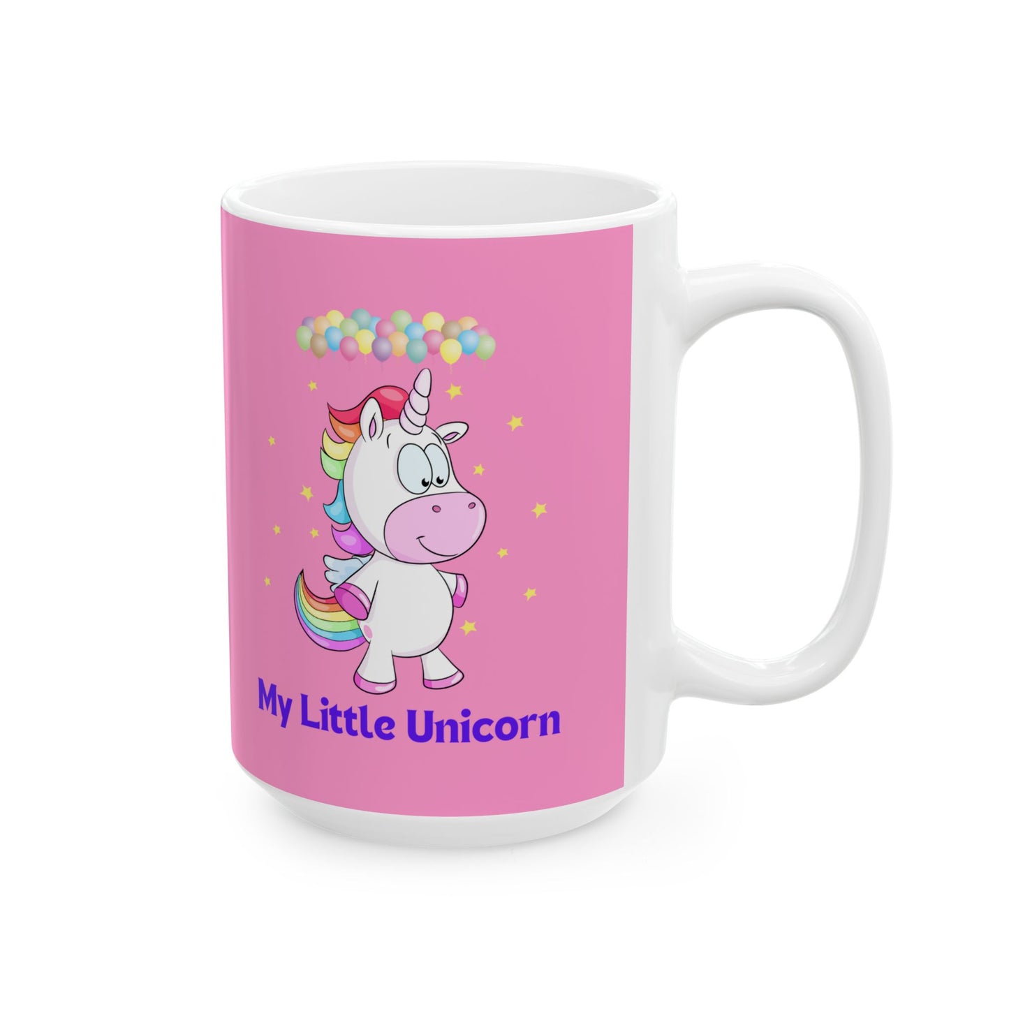 My Little Unicorn Balloons Mug 11-15 Ounces Pink