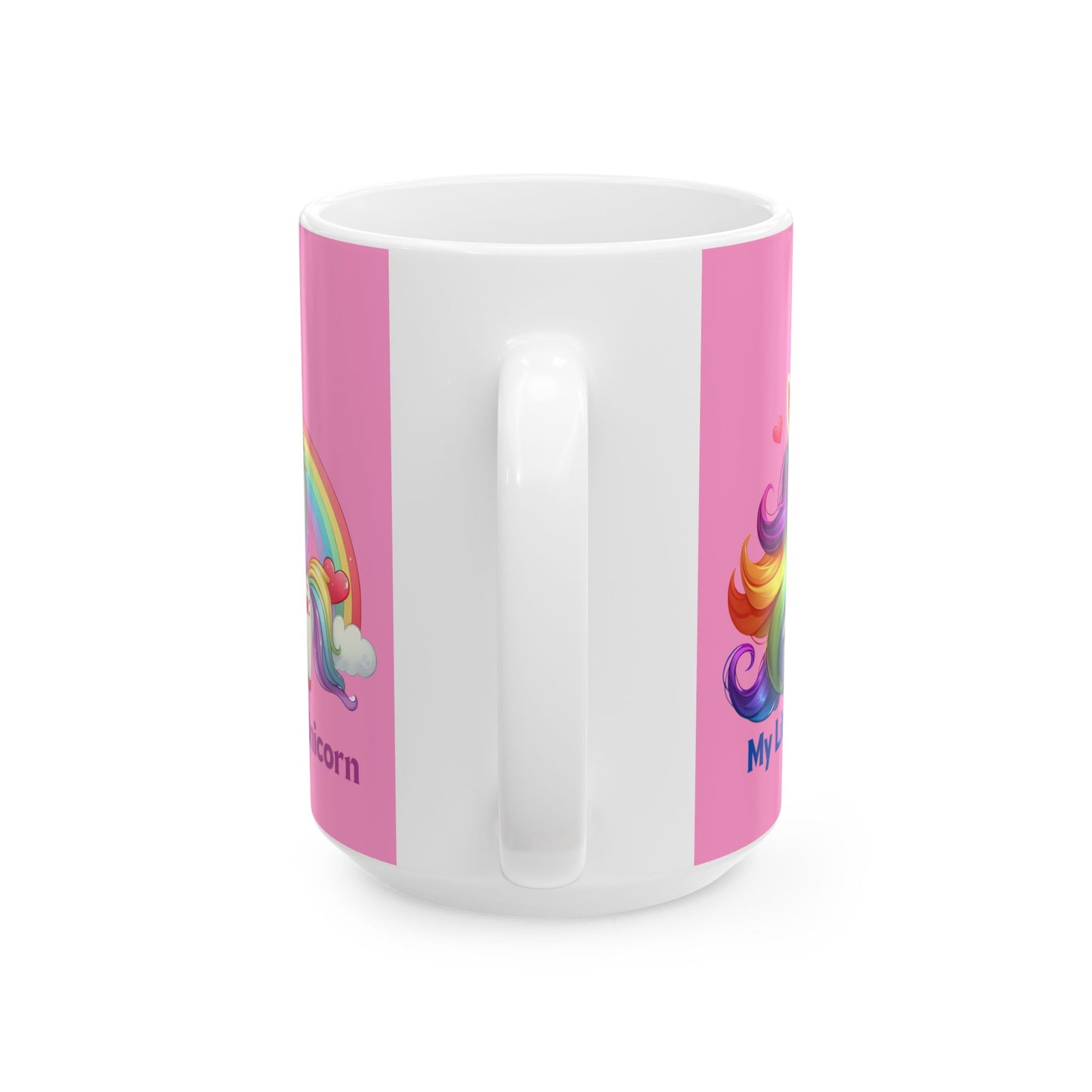 My Little Unicorn Rainbow Mug 11-15 Ounces Pink