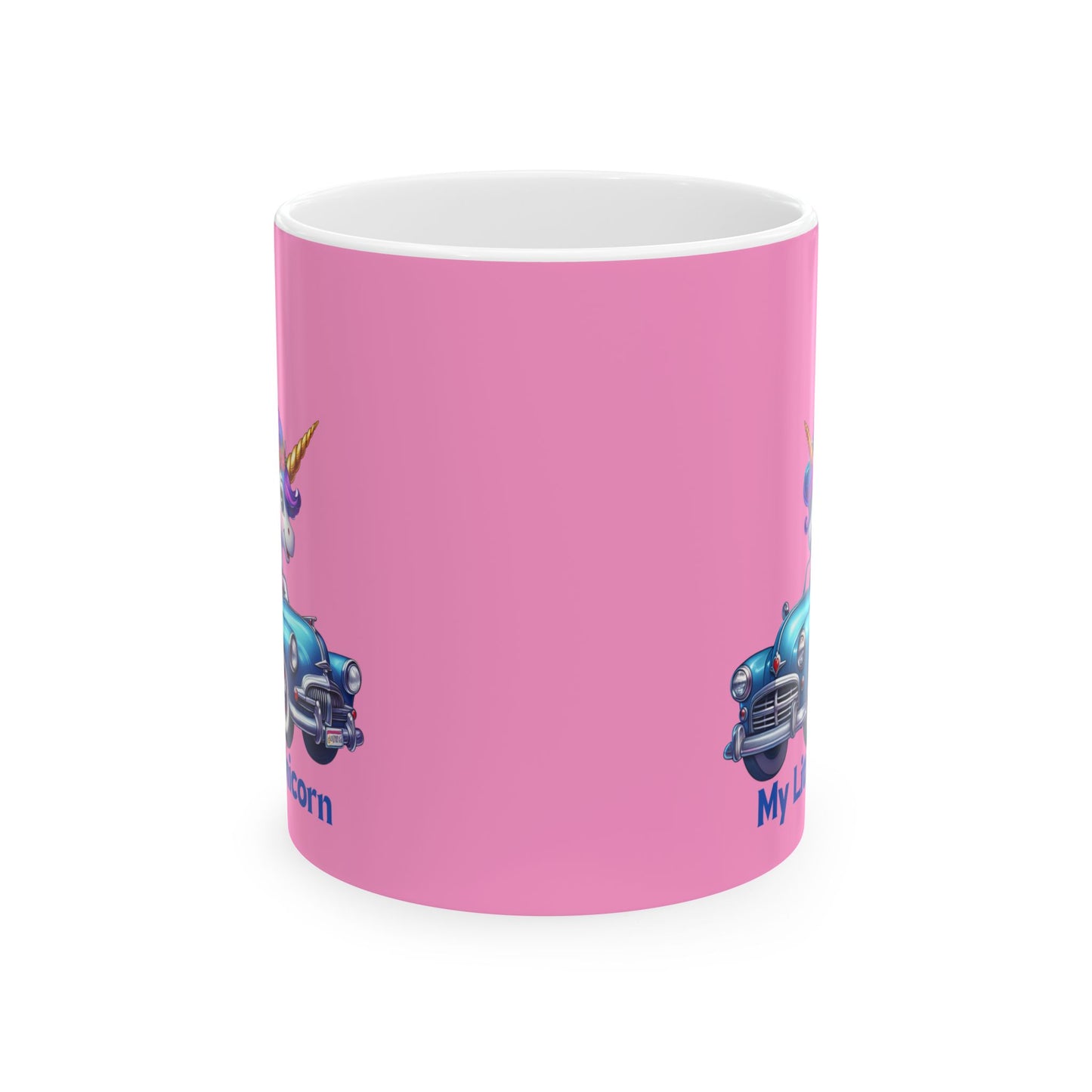 My Little Unicorn Blue Car Mug 11-15 Ounces Pink