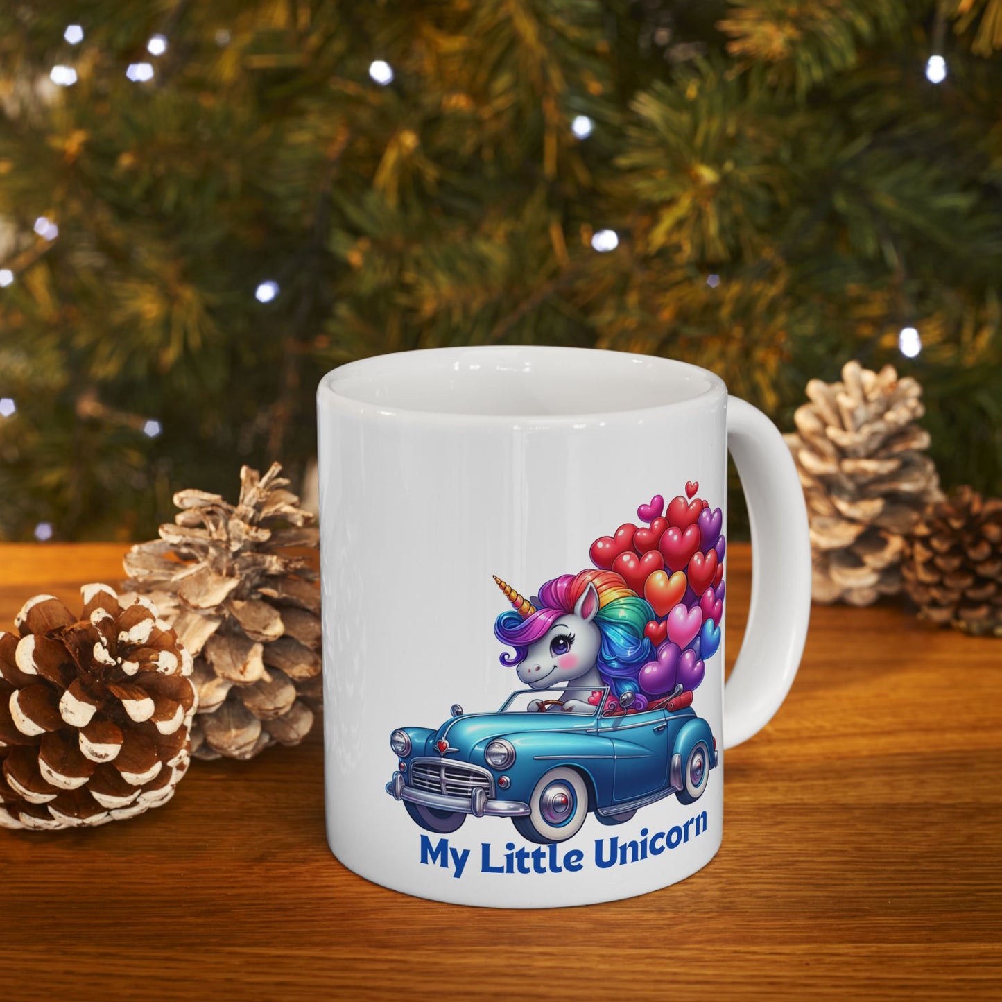 My Little Unicorn Blue Car Mug 11-15 Ounces White