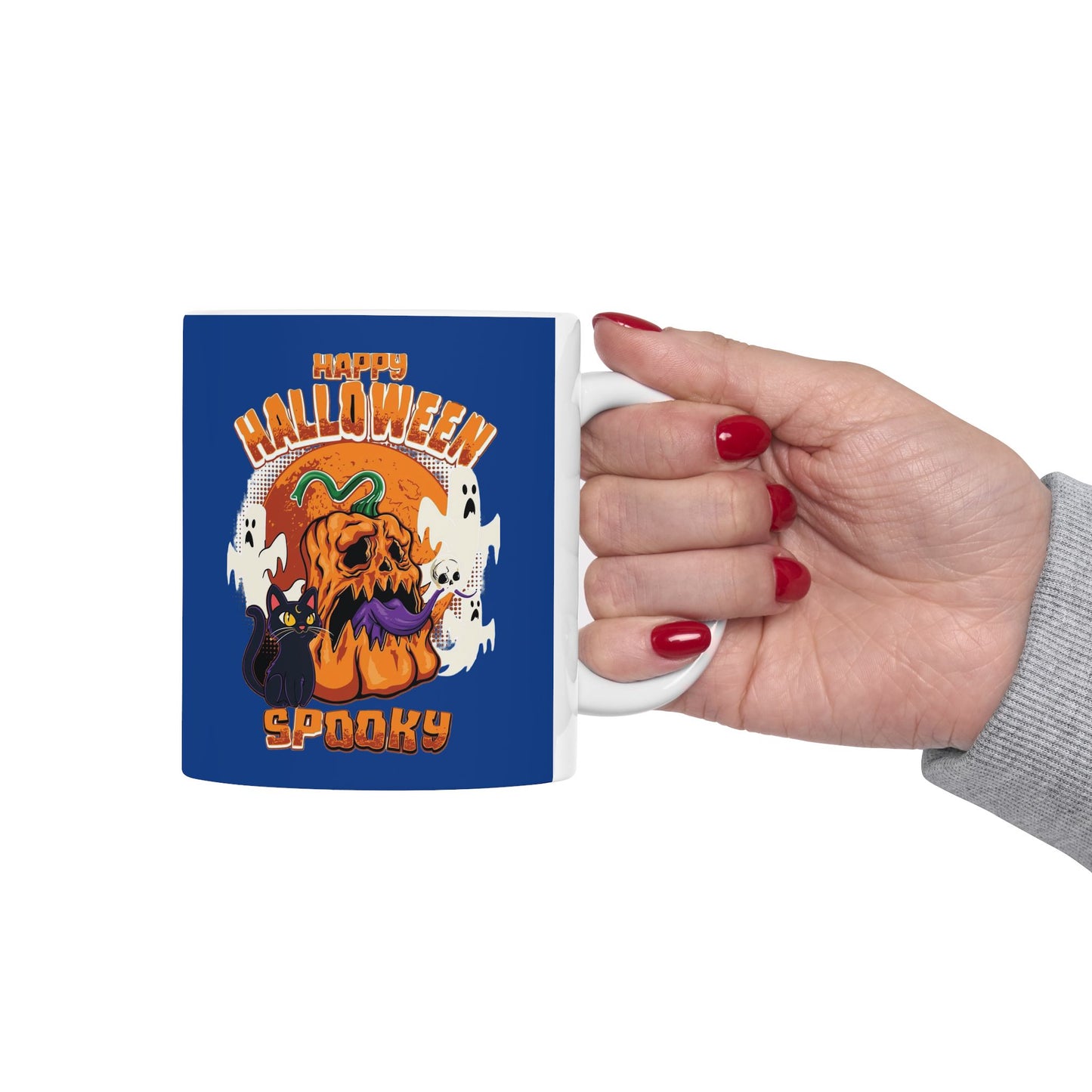 Happy Halloween Mug 11-15 Onces Dark Blue