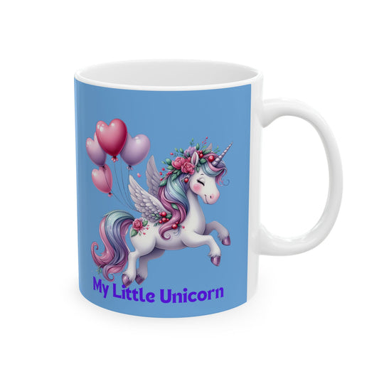 My Little Unicorn Horse Mug 11-15 Ounces Light Blue
