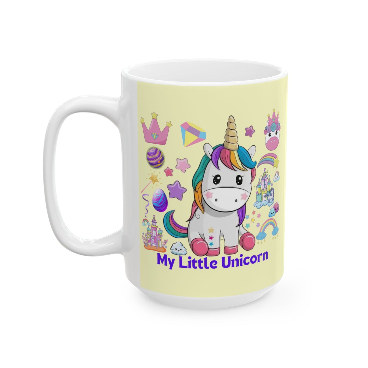 My Little Unicorn Fantasy Mug 11-15 Ounces Yellow