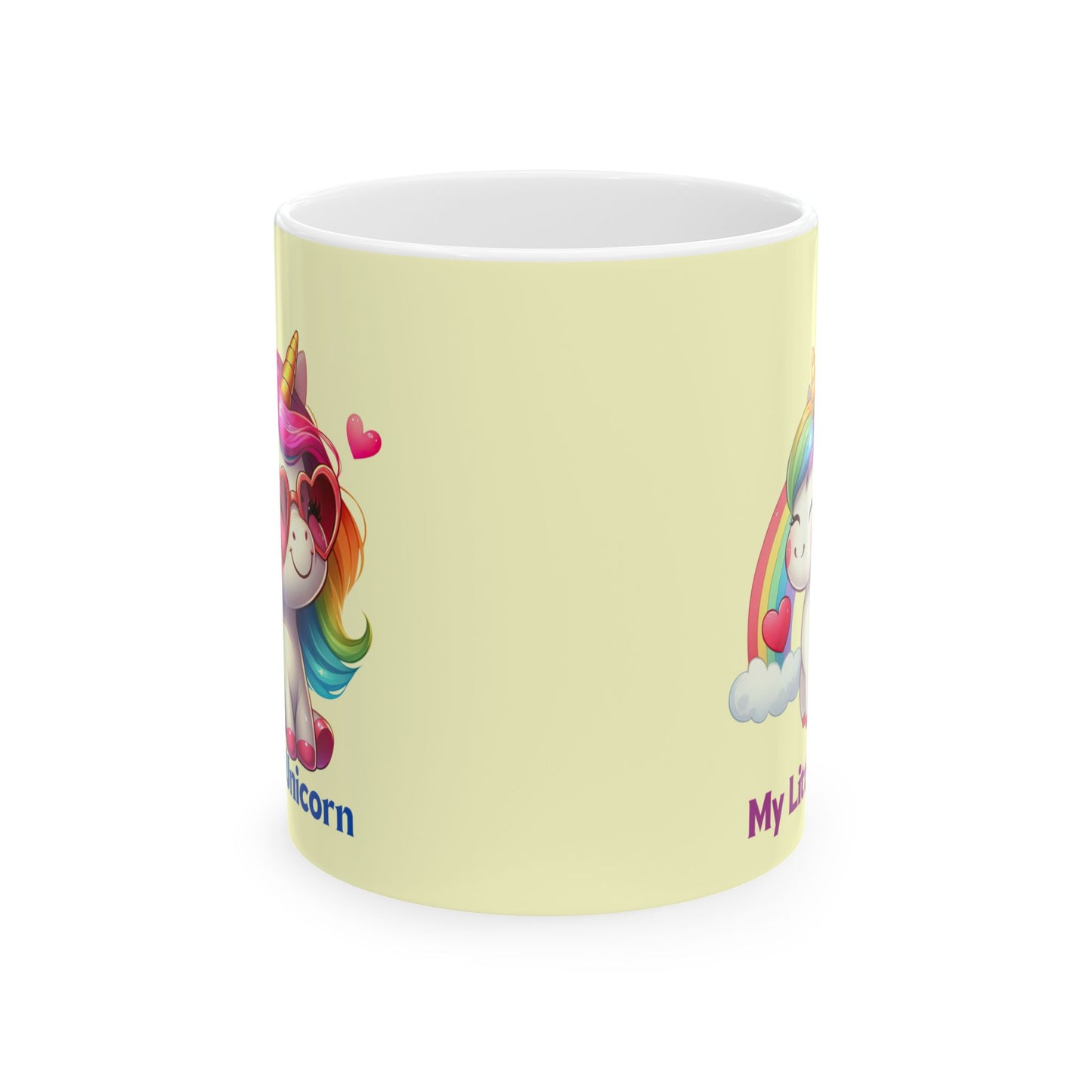 My Little Unicorn Rainbow Mug 11-15 Ounces Yellow