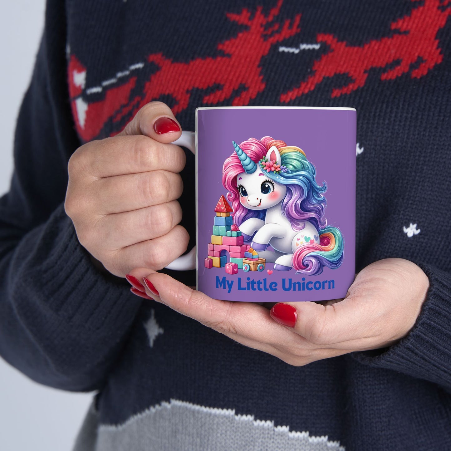 My Little Unicorn Castle Mug 11-15 Ounces Light Purple