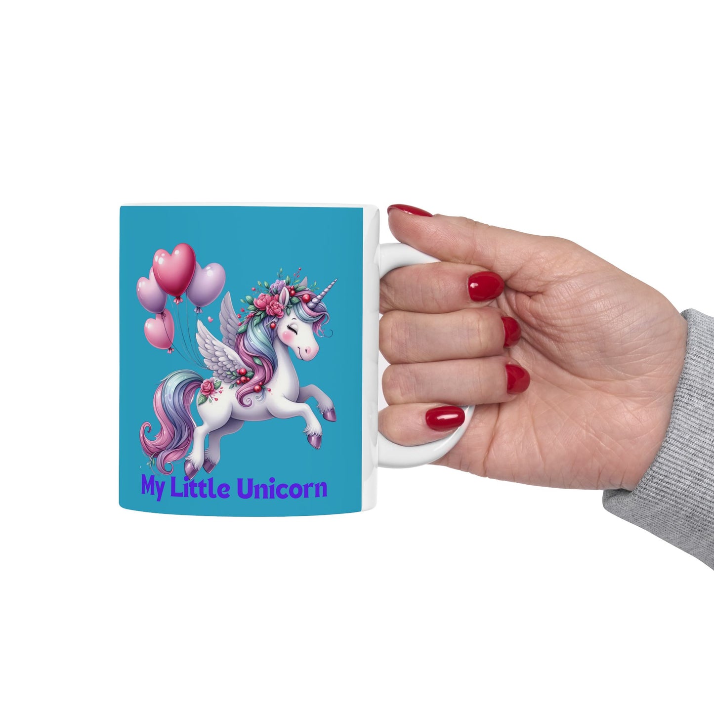 My Little Unicorn Horse Mug 11-15 Ounces Turquoise