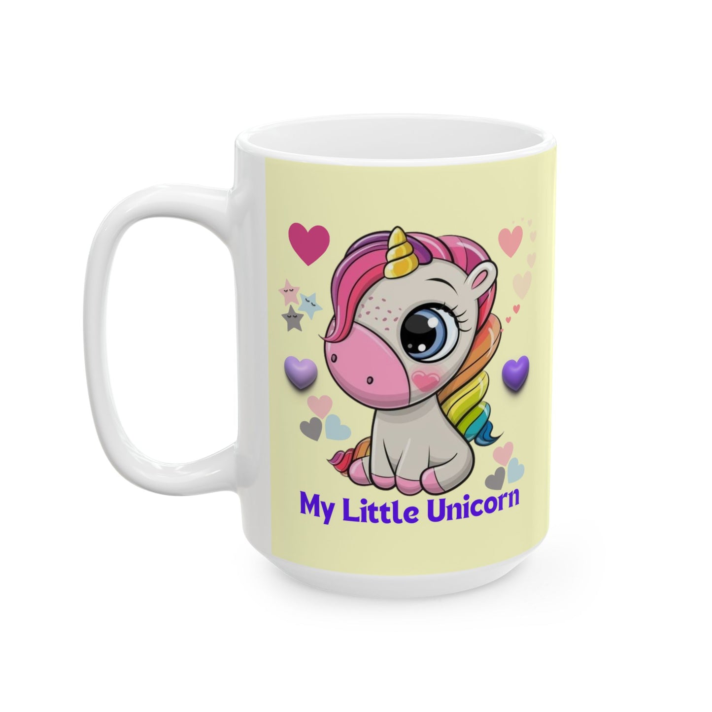 My Little Unicorn Balloons Mug 11-15 Ounces Yellow