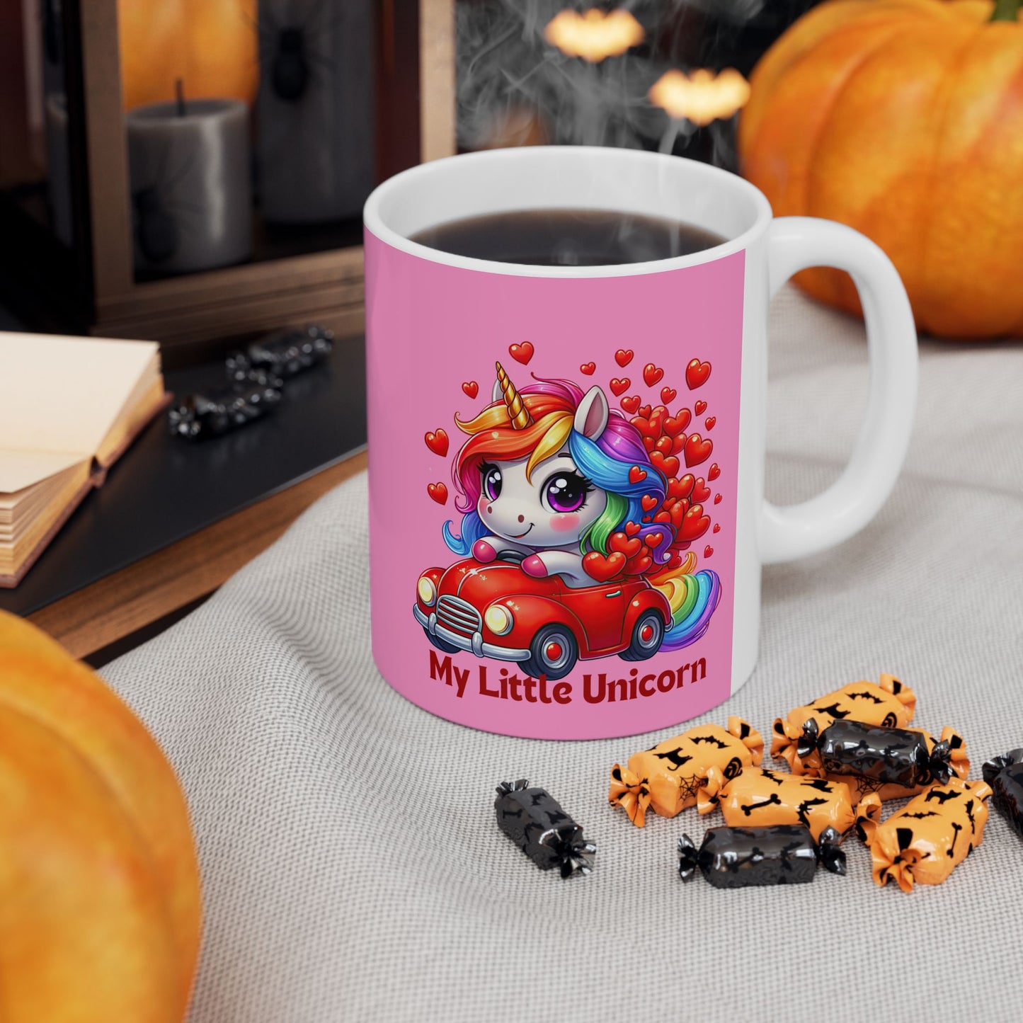 My Little Unicorn Red Car Mug 11-15 Ounces Pink
